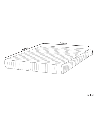 Beliani Matratze DELIGHTFUL in Weiß - (W) 140 x (H) 18 x (L) 200 cm