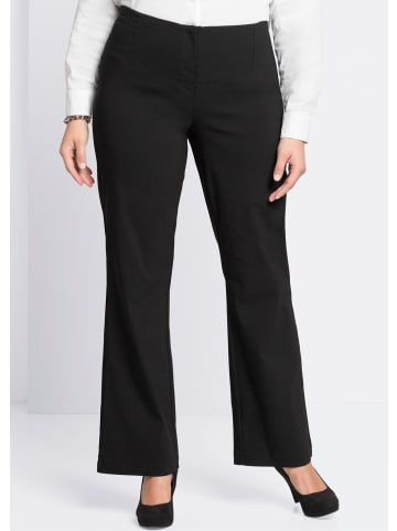 sheego Bootcut-Hose in schwarz