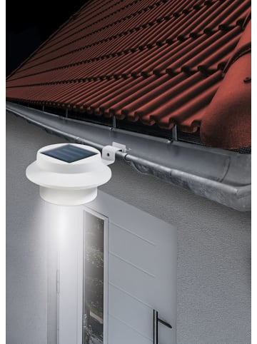 EASYmaxx Solar-Leuchte Dachrinne rund 3er-Set 1,2V weiß  Weiß