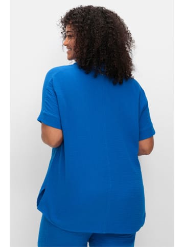 sheego Hemdbluse in kobaltblau