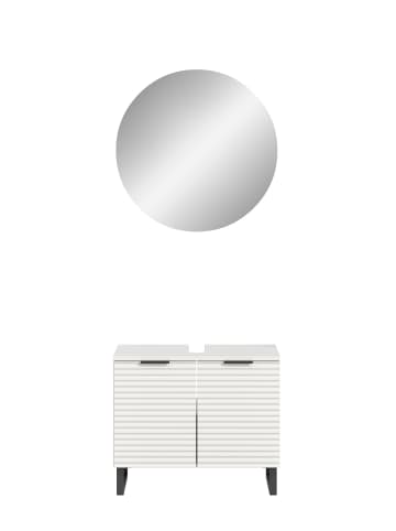 ebuy24 Badmöbelset Riff Weiß 70 x 34 cm