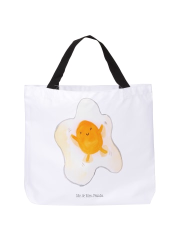 Mr. & Mrs. Panda Stofftasche Spiegelei Ei ohne Spruch in Weiß