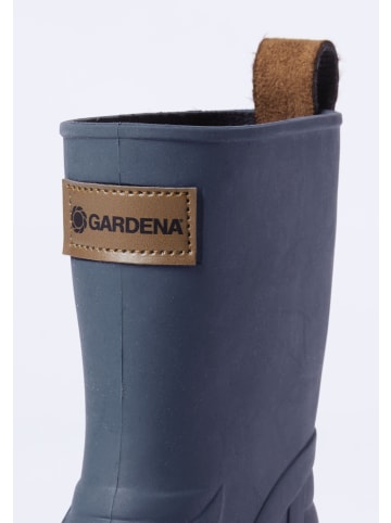 Gardena Regenstiefel mit Logo-Patch und Profilsohle in Blau