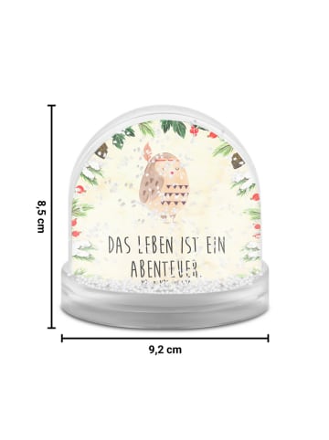 Mr. & Mrs. Panda Schneekugel Weihnachten Eule Federschmuck mit S... in Naturpapier