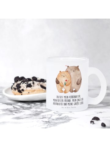 Mr. & Mrs. Panda Glas Bären Liebe mit Spruch in Transparent