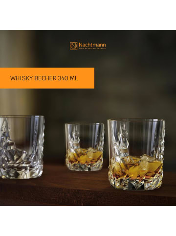 Nachtmann 4er Set Whiskygläser Sculpture 340 ml transparent in transparent