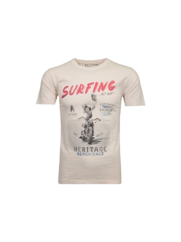 Ragman Rundhals T-Shirt für Herren in weiß
