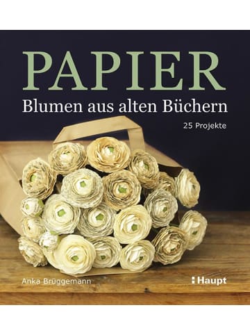 Haupt Papier-Blumen aus alten Büchern