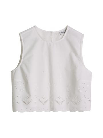 Marc O'Polo DENIM Spitzentop cropped in Silky White