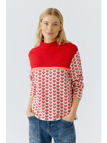 Oui Pullover in red white