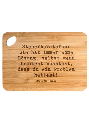 Mr. & Mrs. Panda Holzbrett Spruch Steuerberaterin Lösung mit Spruch in Braun