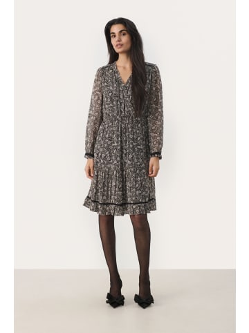 PART TWO Kleid MunyaPW Lockere Passform in Black Leaf Print
