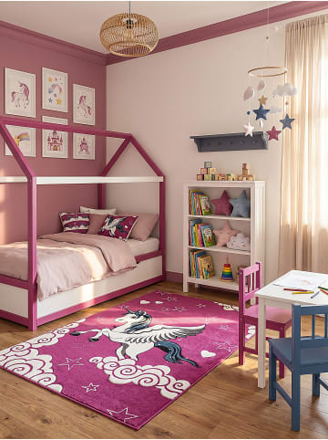 KADIMA DESIGN Kinderteppich Kinder-Motiv Kinderzimmer pflegeleicht Spielzimmer in Fuchsia