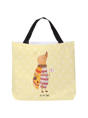 Mr. & Mrs. Panda Strandtasche Nachtfalter Fähnchen ohne Spruch in Gelb Pastell