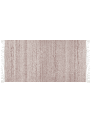 Beliani Geflochtener Teppich MALHIA in Rot - (W) 80 x (H) 0.5 x (L) 150 cm