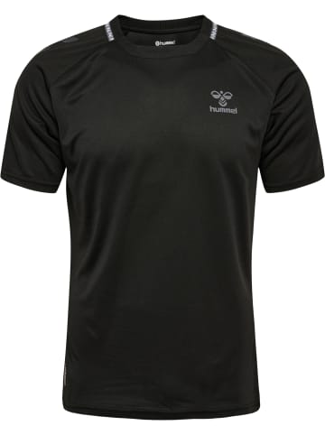 Hummel Hummel T-Shirt Raglanärmel Hmlongrid Multisport Herren in JET BLACK/FORGED IRON