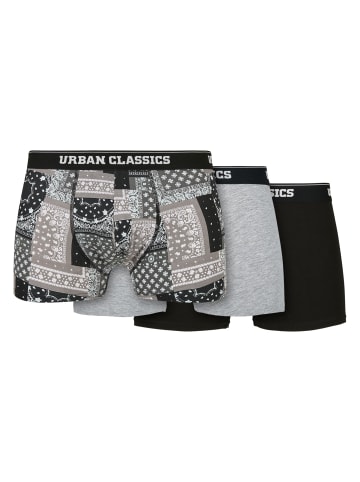 Urban Classics Boxershorts in bandana grey+grey+black