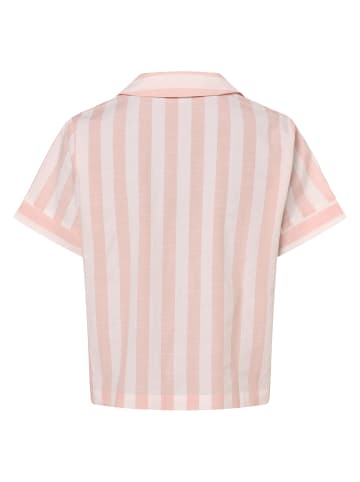 Marie Lund Pyjama-Shirt in rosa weiß