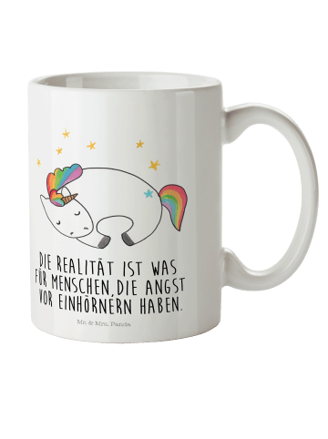 Mr. & Mrs. Panda Trinkbecher Einhorn Nacht mit Spruch in Weiß