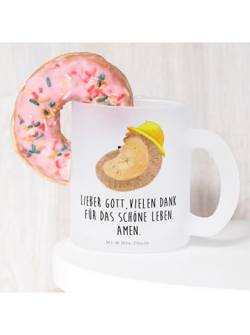 Mr. & Mrs. Panda Kaffeebecher Igel Beten mit Spruch in Transparent