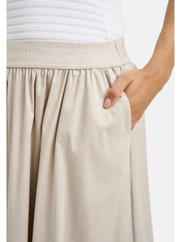 Milano Italy Midirock mit elastischem Bund in Cream