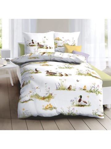 kaeppel Mako-Satin Bettwäsche in grün-braun