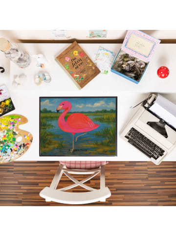 Mr. & Mrs. Panda Schreibunterlage Flamingo Classic Design ohne S... in Weiß