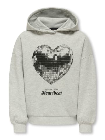 KIDS ONLY Kapuzensweatshirt KOGMARITA LIFE L/S LOOSE HOODIE SWT in light grey melange
