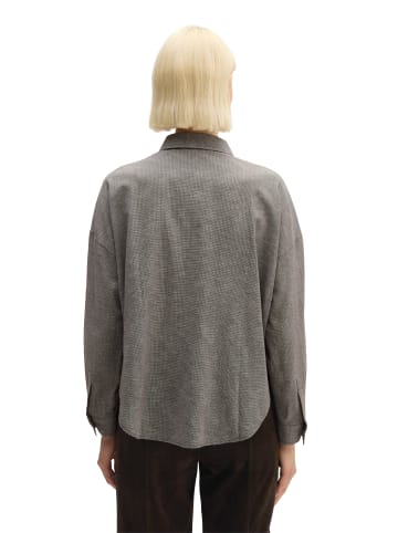 Marc O'Polo Seersucker-Bluse oversize in Medium Brown