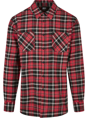 Urban Classics Long Sleeve Shirt in red/black