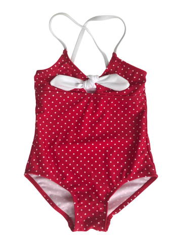 petit amour Kinderbademode MyDotty Mädchenbadeanzug rot-weiß Pünktchen