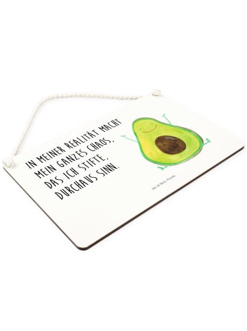 Mr. & Mrs. Panda Deko Wandtafel Avocado Glücklich mit Spruch in Weiß