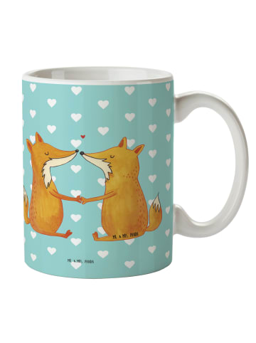 Mr. & Mrs. Panda hochwertige tasse Füchse Liebe ohne Spruch in Türkis Pastell