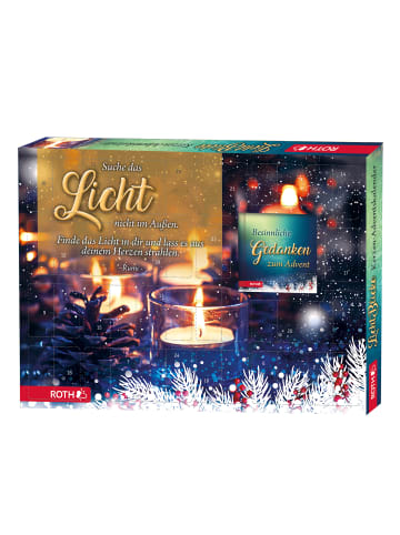 ROTH Kerzen-Adventskalender - Lichtblicke - mit Buch in Bunt