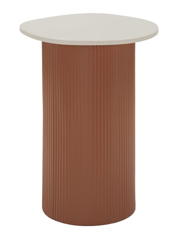 Mauro Ferretti Couchtisch aus Metall in Ziegel- und Marmoroptik, 35 x 37 x 53 cm