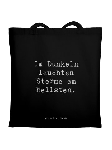 Mr. & Mrs. Panda Shopper Spruch Angst vor Dunkelheit überwinden ... in Schwarz