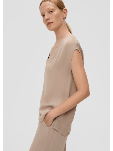 s.Oliver BLACK LABEL Bluse kurzarm in Beige