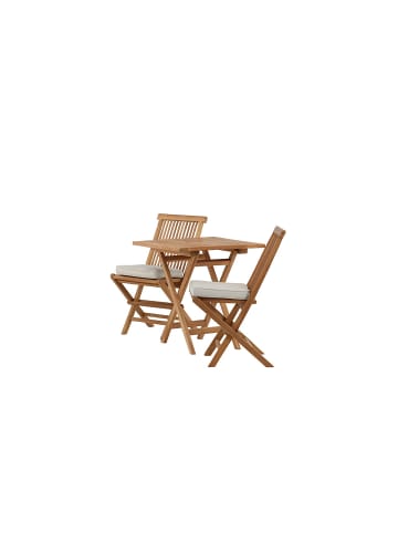ebuy24 1 x Tisch 2 x Stühle Natur 70 x 70 cm