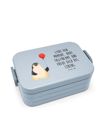 Mr. & Mrs. Panda Lunchbox Pinguin Luftballon Motiv mit Spruch in Blau Pastell