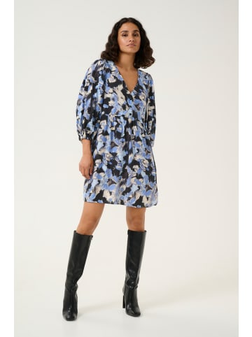 Kaffe Kleid KAvictoria in Black/Blue Graphic Strokes