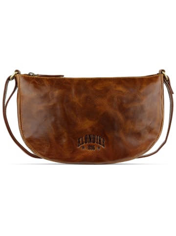 KLONDIKE 1896 Mountain Schultertasche Leder 29 cm in cognac