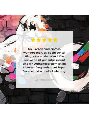 MuchoWow Leinwand bilder Kopfhörer-Affe