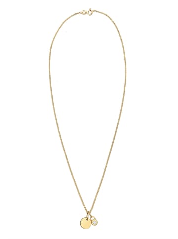 Elli DIAMONDS  Halskette 585 Gelbgold Kreis, Geo in Gold