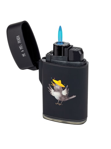 Mr. & Mrs. Panda sturmfeuerzeug Rabe Sombrero ohne Spruch in Schwarz