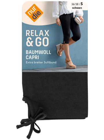 Nur Die  Caprihose Relax & Go in Schwarz