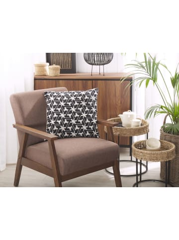 Beliani 2er-Set Dekokissen ANDIRIN in Schwarz/Weiß