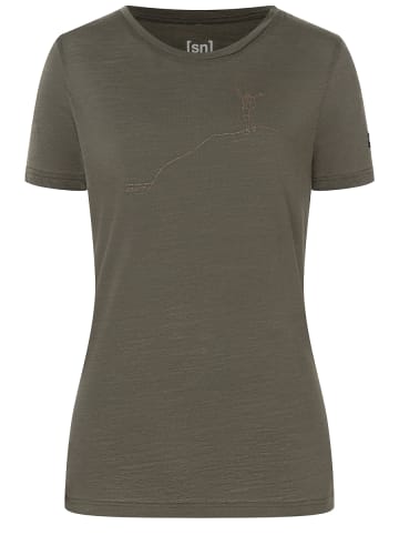 super.natural Merino T-Shirt in braun