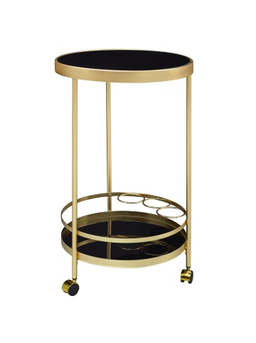 KADIMA DESIGN Design Servierwagen Rund Ø 45cm 2 Ebenen, Beistelltisch auf