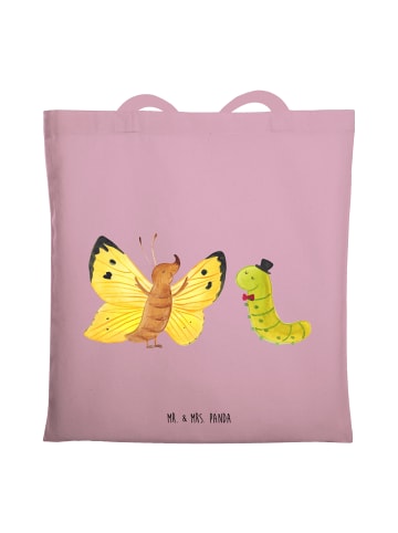 Mr. & Mrs. Panda Laptoptasche Raupe Schmetterling ohne Spruch in Rosa Pastell