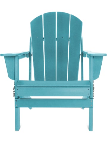 Aspero Aspero Gartenstuhl Adirondack mit Auflage in Türkis